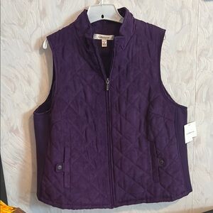 Croft &Barrow Rich Purple Quilted Vest